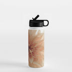 Oh Hello happy pink dahlia flower photograph Water Bottle Gallery Image 1