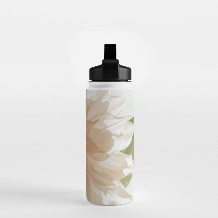 Oh Hello happy pink dahlia flower photograph Water Bottle Gallery Image 2