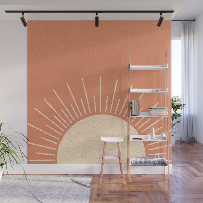 Sunrise pink Wall Mural Gallery Image 1