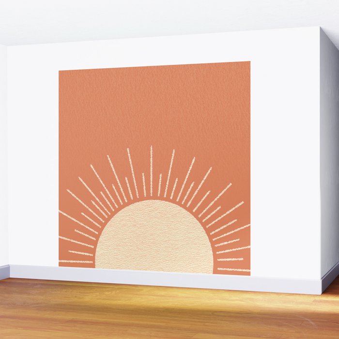 Sunrise pink Wall Mural Gallery Image 2