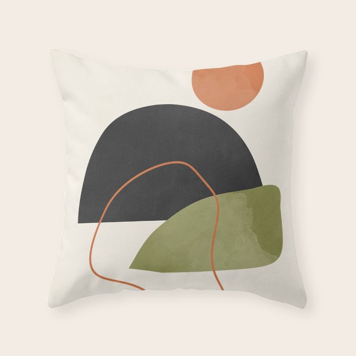 abstract minimal 64 Throw Pillow Gallery Image 1