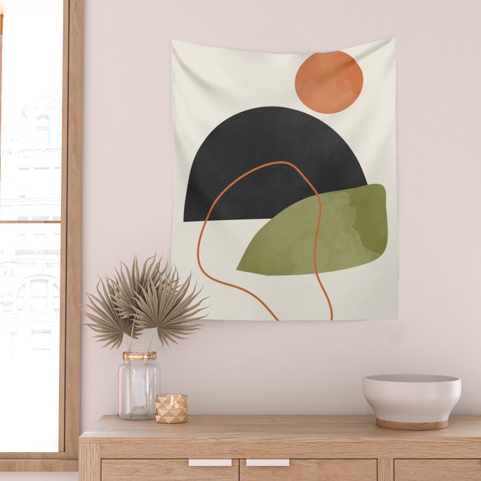 abstract minimal 64 Wall Tapestry Gallery Image 2