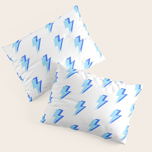 Blue Lightning Bolts Pillow Sham Gallery Image 3