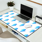 Blue Lightning Bolts Desk Mat Gallery Image 2
