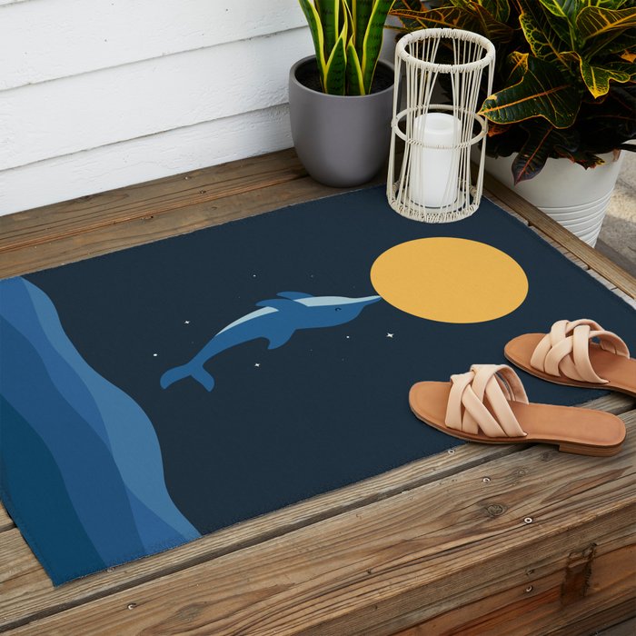 Kiss The Moon Outdoor Rug Gallery Image 2