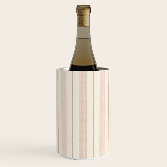 ivy stripes - cream, rust and terracotta Wine Chiller Gallery Image 1