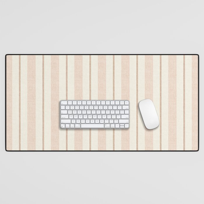 ivy stripes - cream, rust and terracotta Desk Mat Gallery Image 1