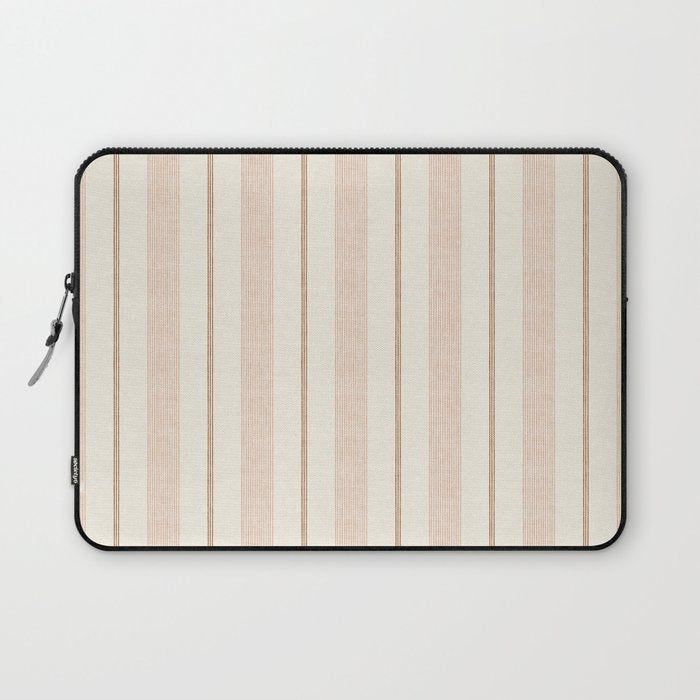 ivy stripes - cream, rust and terracotta Laptop Sleeve Gallery Image 1