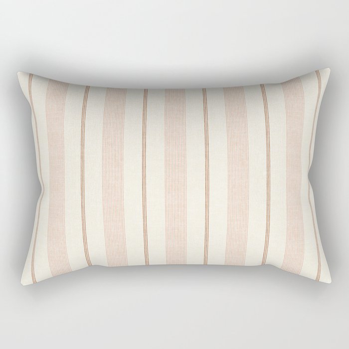 ivy stripes - cream, rust and terracotta Rectangular Pillow Gallery Image 1