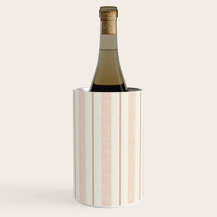 ivy stripes - cream, rust and terracotta Wine Chiller Gallery Image 3