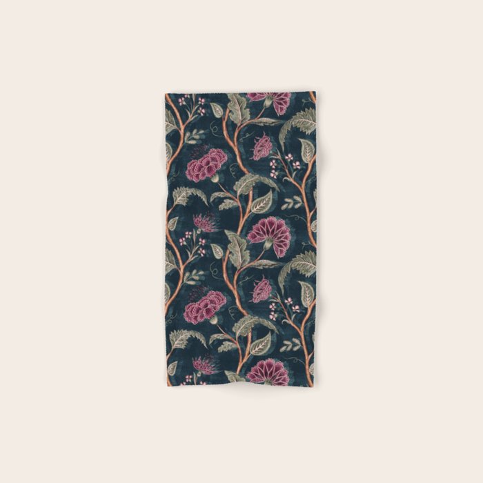 Indienne Vine - Midnight Velvet  Bath Towel Gallery Image 1