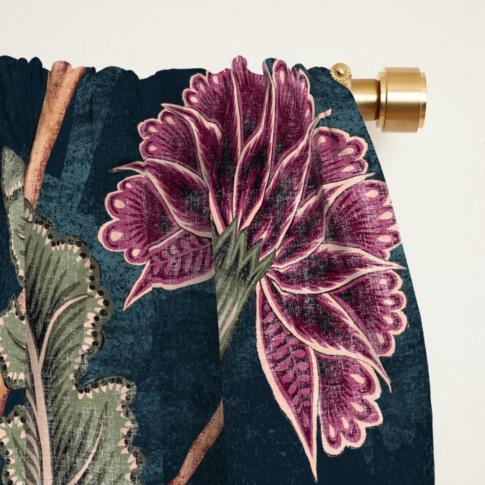 Indienne Vine - Midnight Velvet  Window Curtain Gallery Image 2