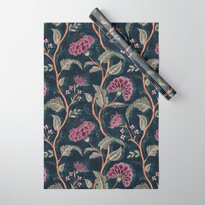 Indienne Vine - Midnight Velvet  Wrapping Paper Gallery Image 1