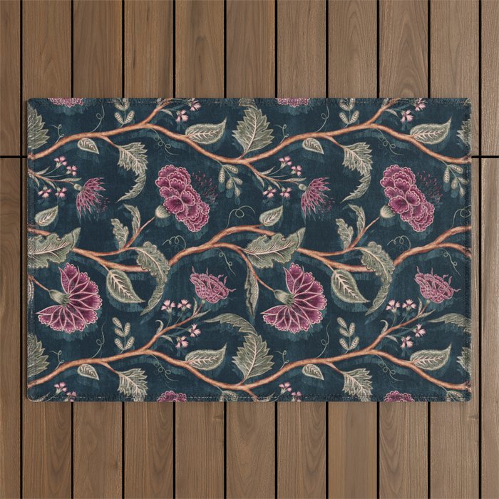 Indienne Vine - Midnight Velvet  Outdoor Rug Gallery Image 1