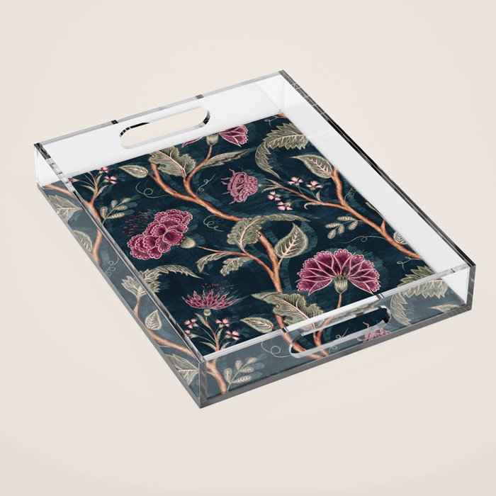 Indienne Vine - Midnight Velvet  Acrylic Tray Gallery Image 1