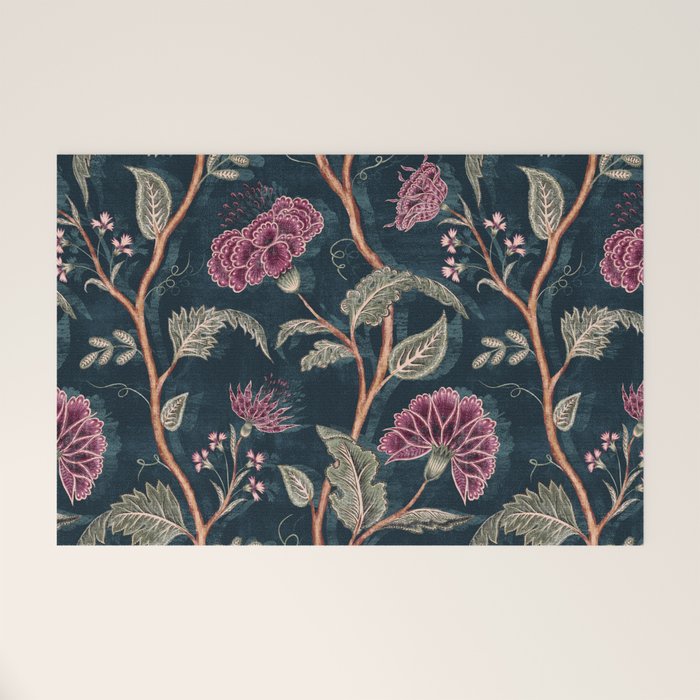 Indienne Vine - Midnight Velvet  Welcome Mat Gallery Image 1