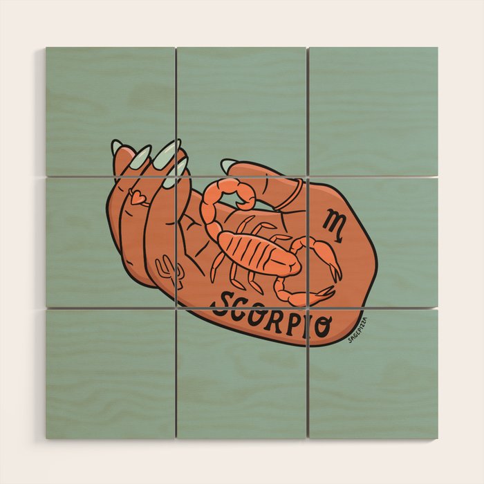 SCORPIO Wood Wall Art Gallery Image 1