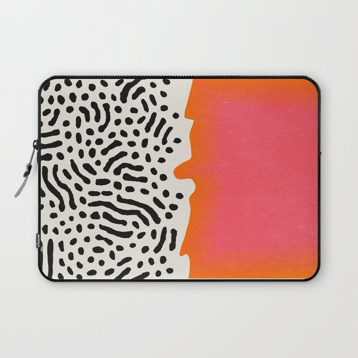 Sunset & Spots: Mid Century Abstraction Laptop Sleeve Gallery Image 1