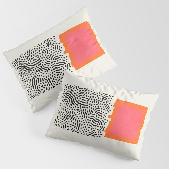 Sunset & Spots: Mid Century Abstraction Pillow Sham Gallery Image 3