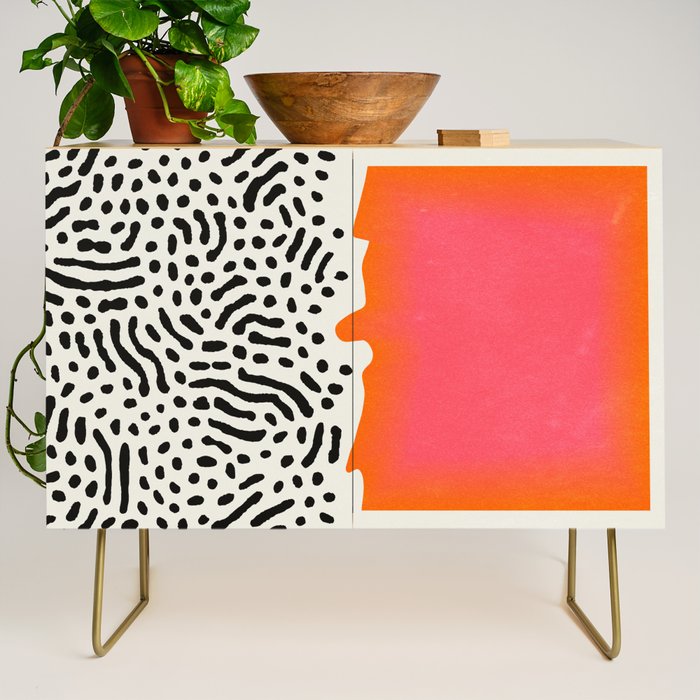 Sunset & Spots: Mid Century Abstraction Credenza Gallery Image 1