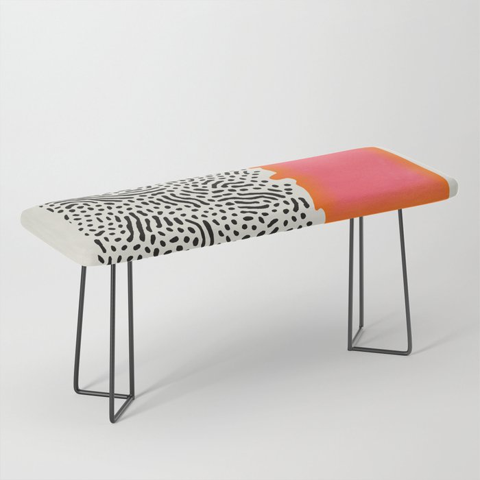 Sunset & Spots: Mid Century Abstraction Bench Gallery Image 1