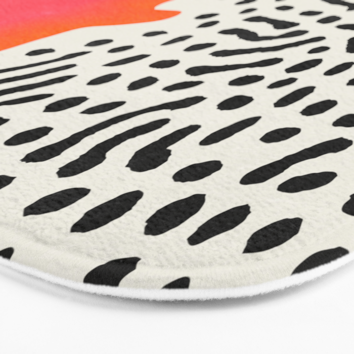 Sunset & Spots: Mid Century Abstraction Bath Mat Gallery Image 3