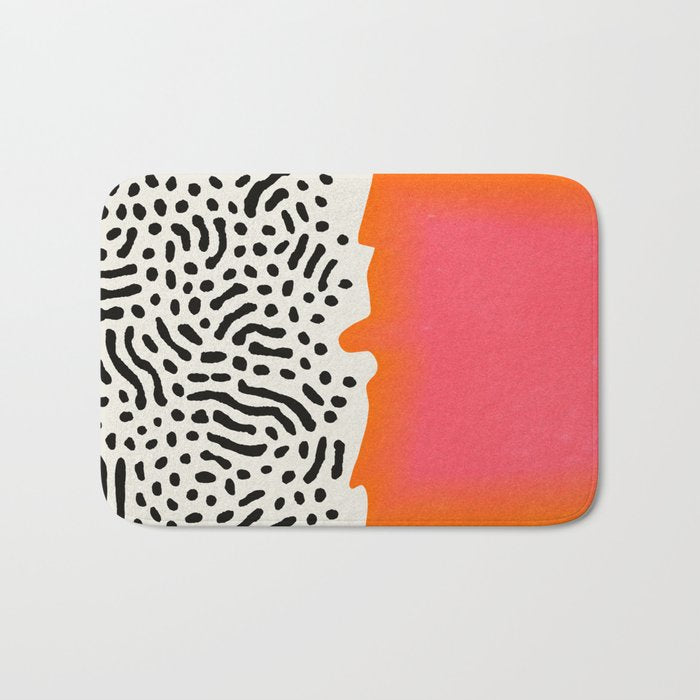 Sunset & Spots: Mid Century Abstraction Bath Mat Gallery Image 1