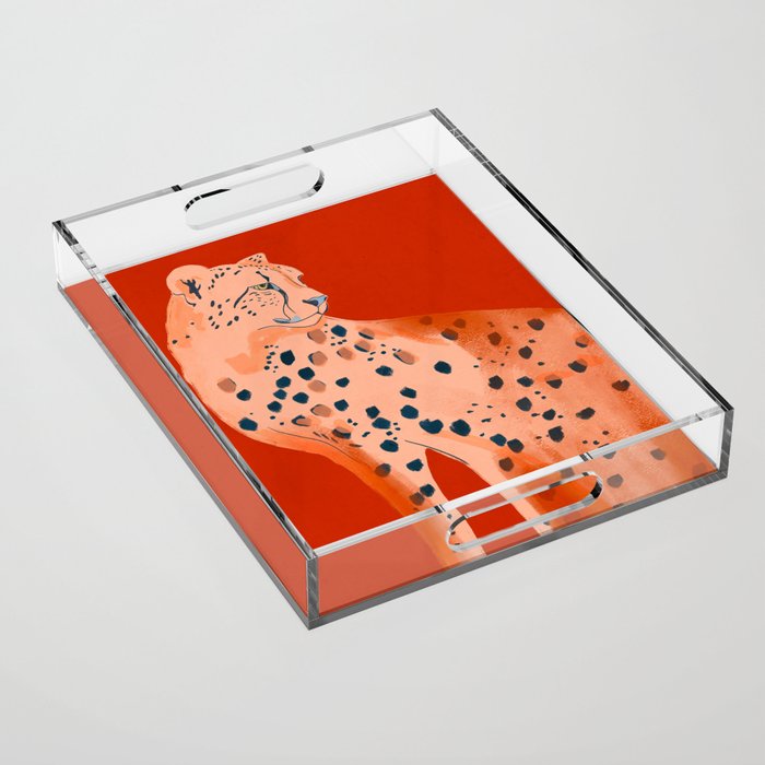 Cheetah 17 Acrylic Tray Gallery Image 1