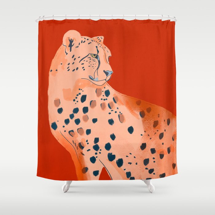 Cheetah 17 Shower Curtain Gallery Image 1