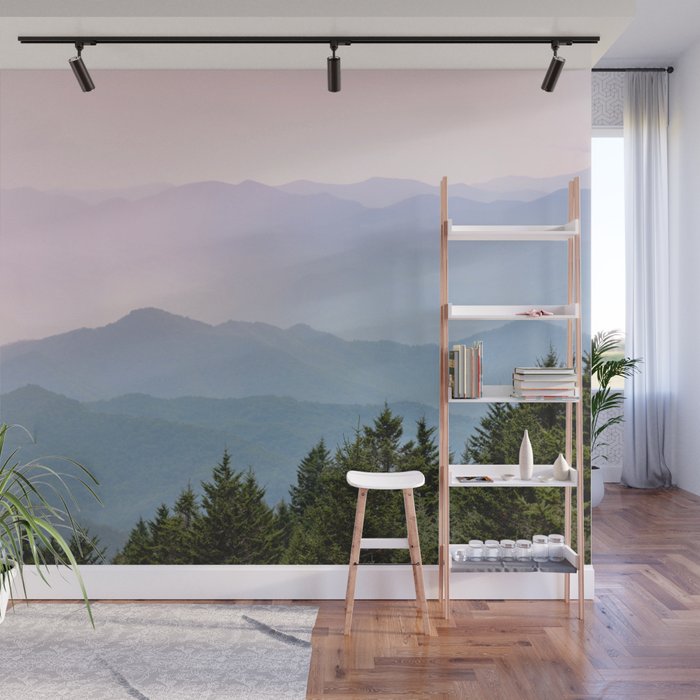 Smoky Mountain Pastel Sunset II Wall Mural Gallery Image 1