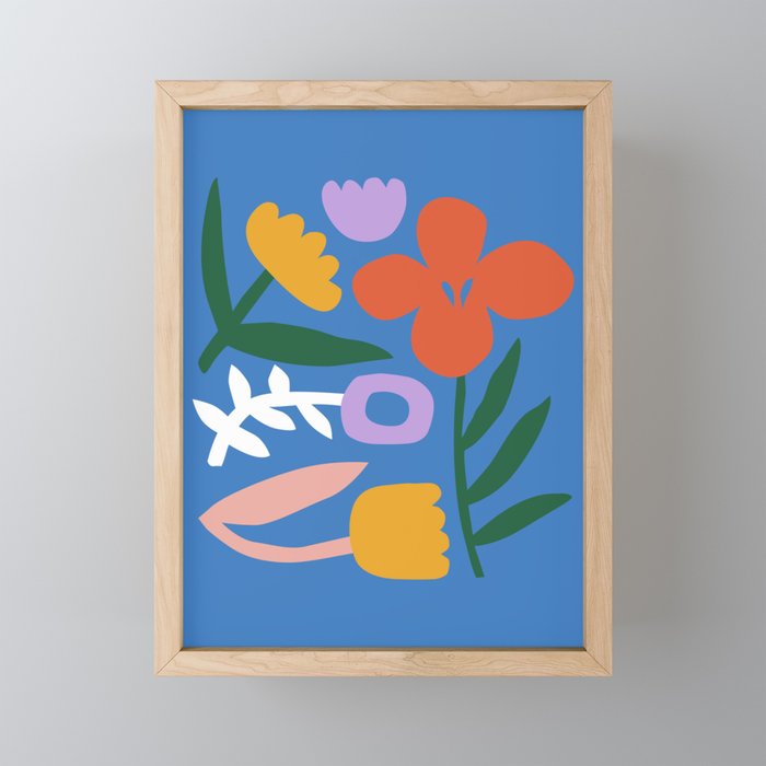 Retro spring flower nature drawing Mini Art Print Gallery Image 1