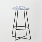 Toile de Jouy Vintage French Exotic Jungle Forest Navy Blue & White Stool Gallery Image 1
