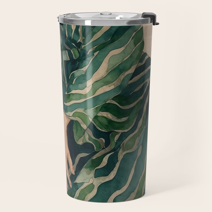 Figurative Illustration Woman Travel Mug Gallery Image 2