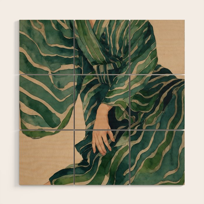 Figurative Illustration Woman Wood Wall Art Gallery Image 1