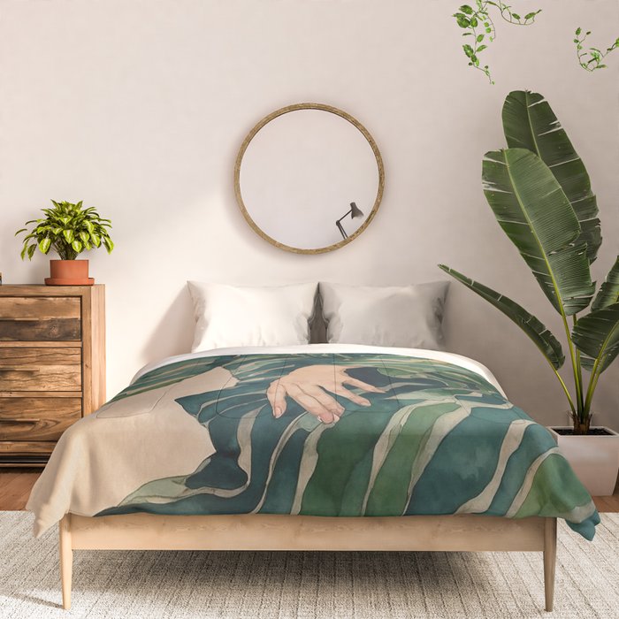 Figurative Illustration Woman Comforter Gallery Image 3