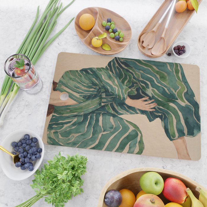 Figurative Illustration Woman Cutting Board Gallery Image 2