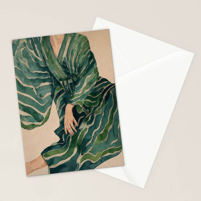 Figurative Illustration Woman Stationery Card Gallery Image 2