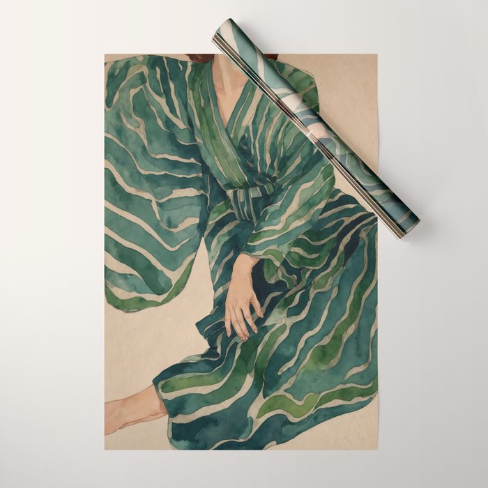 Figurative Illustration Woman Wrapping Paper Gallery Image 1