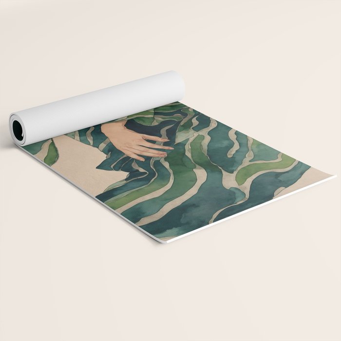 Figurative Illustration Woman Yoga Mat Gallery Image 2