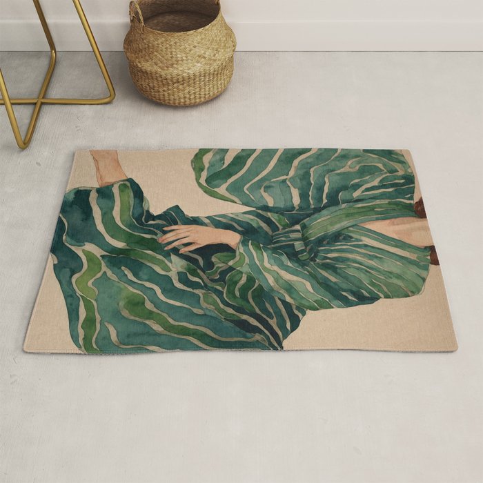 Figurative Illustration Woman Rug Gallery Image 1