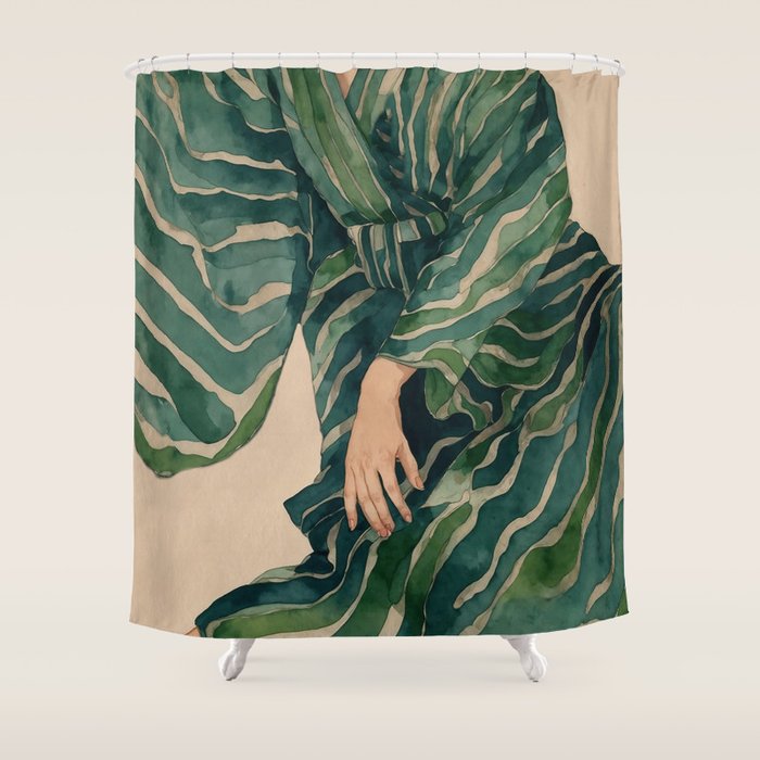 Figurative Illustration Woman Shower Curtain Gallery Image 1