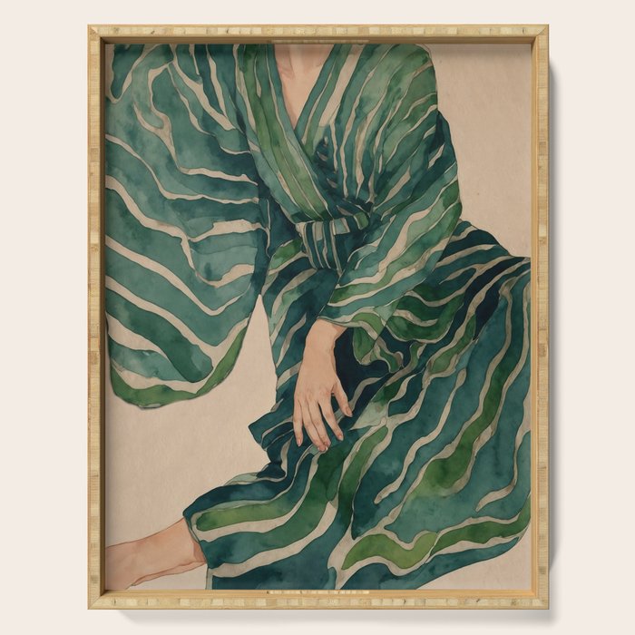 Figurative Illustration Woman Serving Tray Gallery Image 1