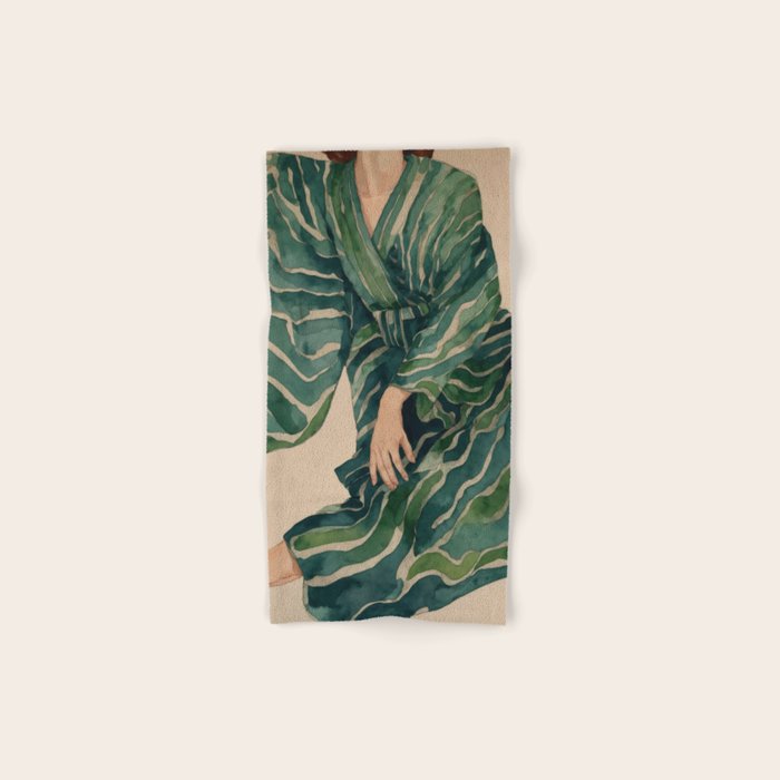 Figurative Illustration Woman Bath Towel Gallery Image 1