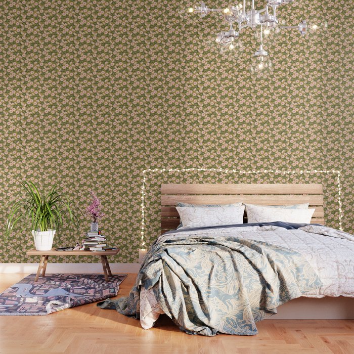 Pink and Green Floral Dream  Wallpaper Gallery Image 3