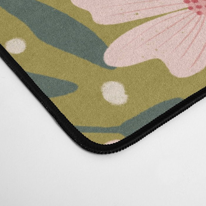 Pink and Green Floral Dream  Desk Mat Gallery Image 4