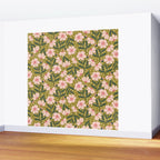 Pink and Green Floral Dream  Wall Mural Gallery Image 2