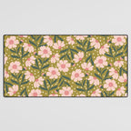 Pink and Green Floral Dream  Desk Mat Gallery Image 3