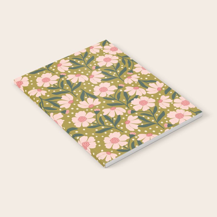 Pink and Green Floral Dream  Notebook Gallery Image 2
