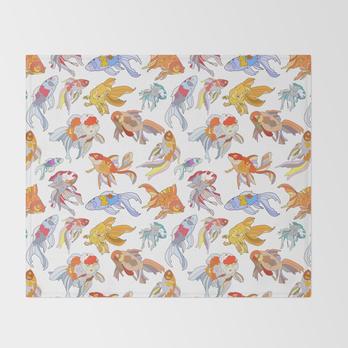 FISH FISH FISH Throw Blanket Gallery Image 2