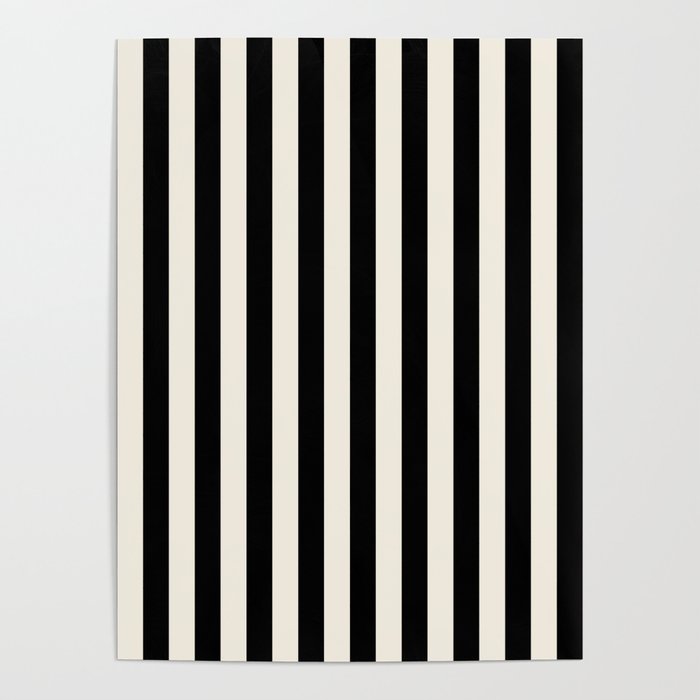 Broad Stripe - black and alabaster Poster Gallery Image 4